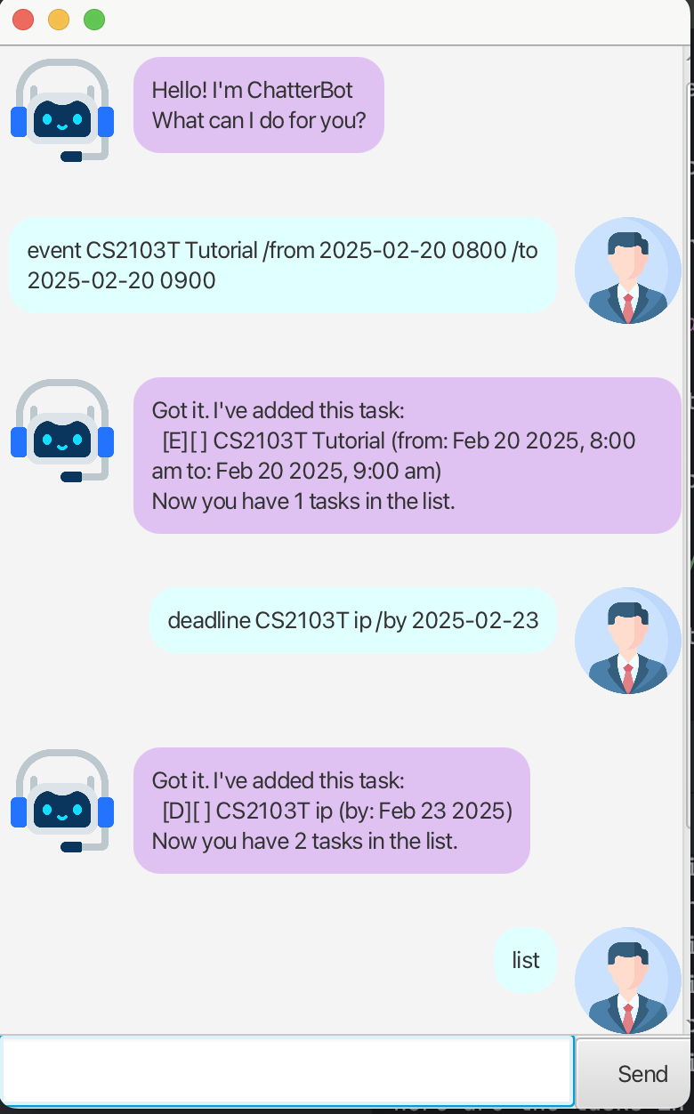 Screenshot of ChatterBot